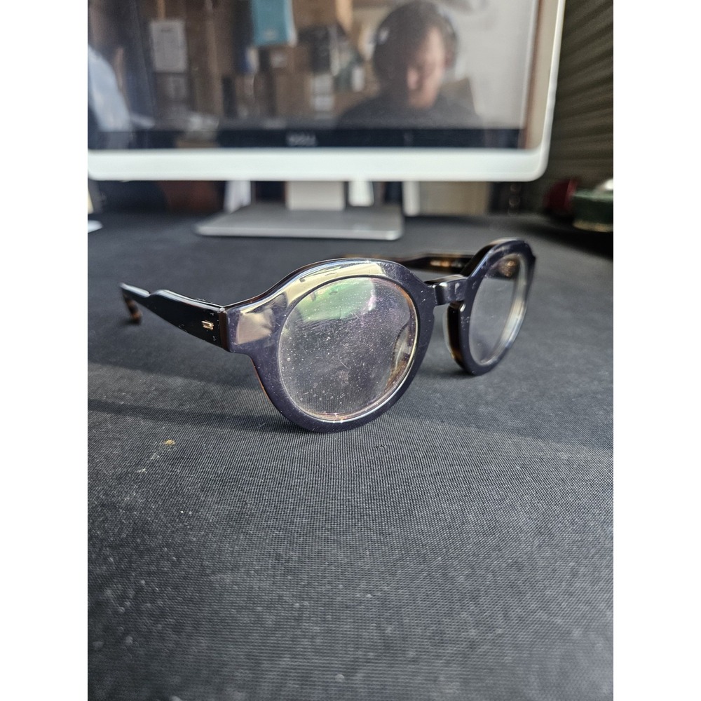Ted Baker TM009 BLK Eyeglasses Frames 47-25-145 Round Tortoise Black Mens